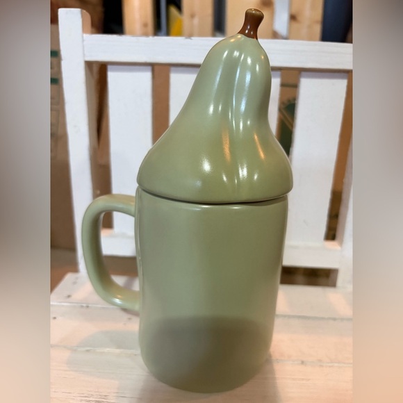 Rae Dunn Sage 'Oh My Gourd' Mug with Lid - Picture 3 of 3